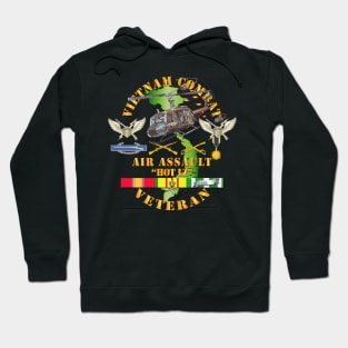 Vietnam Combat Veteran w Helicopter Assault Hoodie